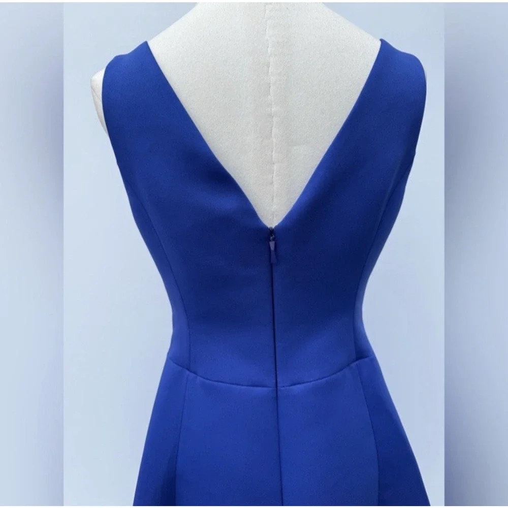 Kate Spade Dress Womens 6 Cobalt Blue Structured Sleeveless Designer Fit & Flare